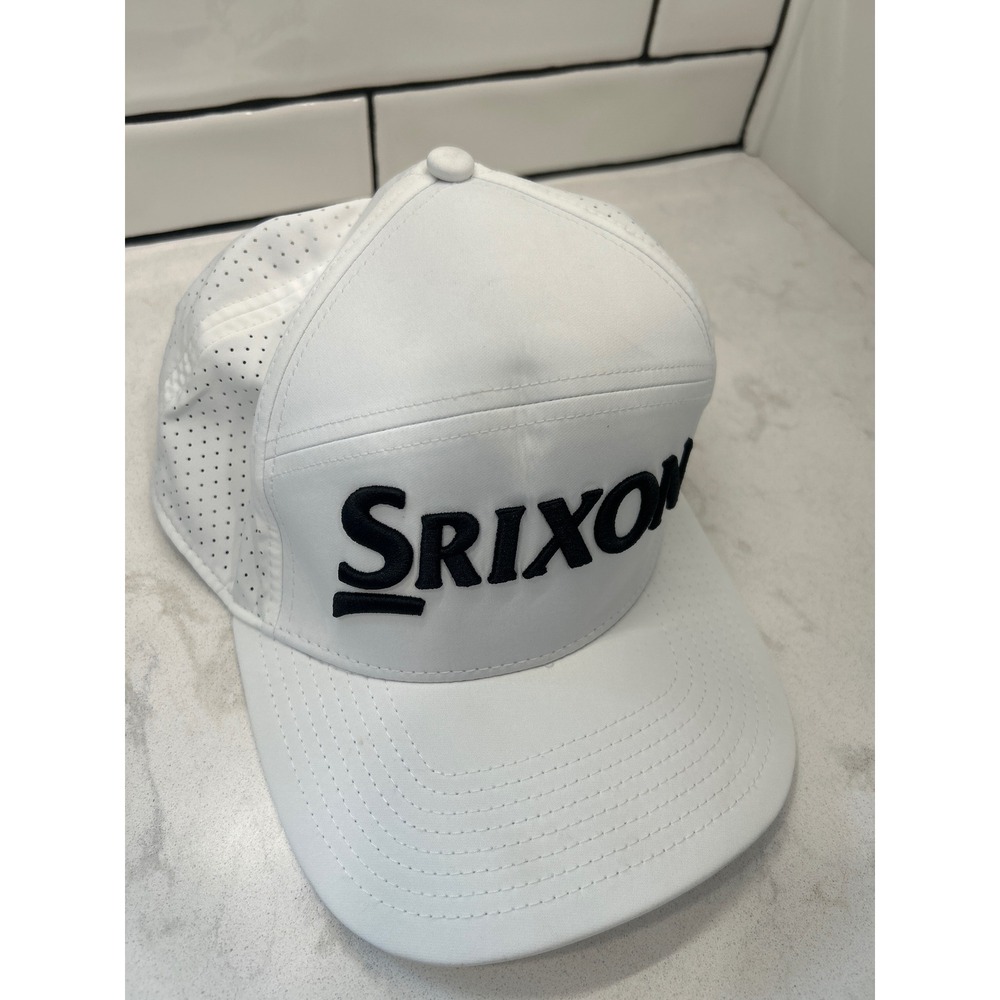 Srixon Golf Hat Men's OSFA White Perforated Performance Snapback Cap Golf - Picture 8 of 8